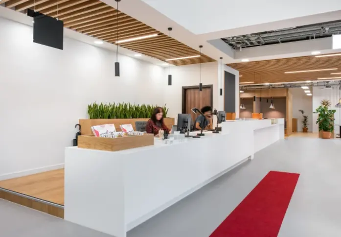 Reception area at Deansgate, Regus in Manchester