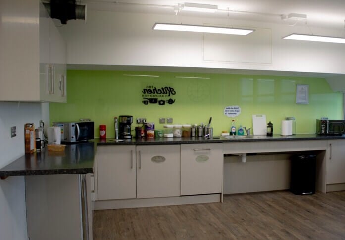 Kitchen at Queens Walk, Kingston Wycombe Serviced Offices Ltd in Reading