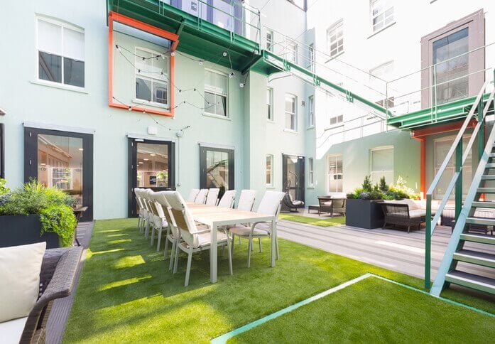 The outdoor area at Alfred Place, Landmark Space in Noho, W1 - London