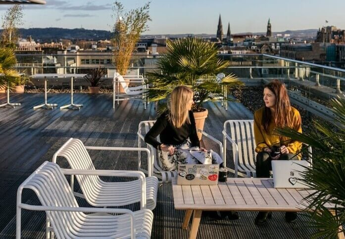 Roof terrace in George Street, WeWork, Edinburgh, EH1