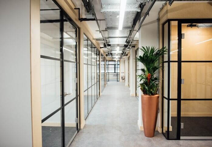 Hallway area at Eyre Street, Wizu Workspace in Sheffield