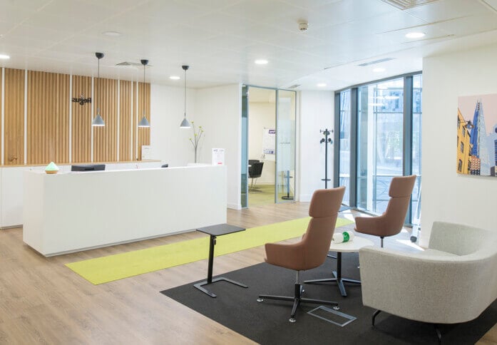 The reception at Interchange House, Regus in Croydon