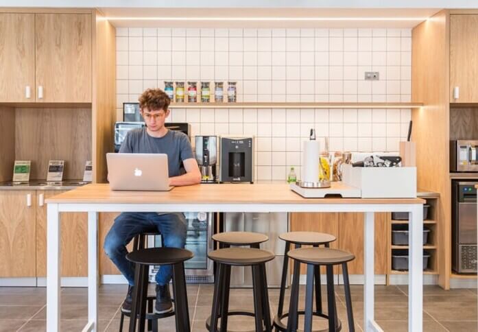 Kitchen at WeWork in Moorgate