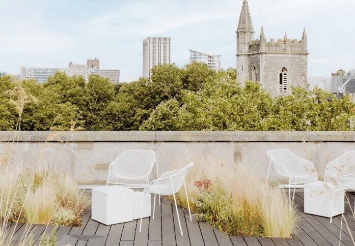 Roof terrace in High Street, The Office Group Ltd. (FORA), Bristol, BS1