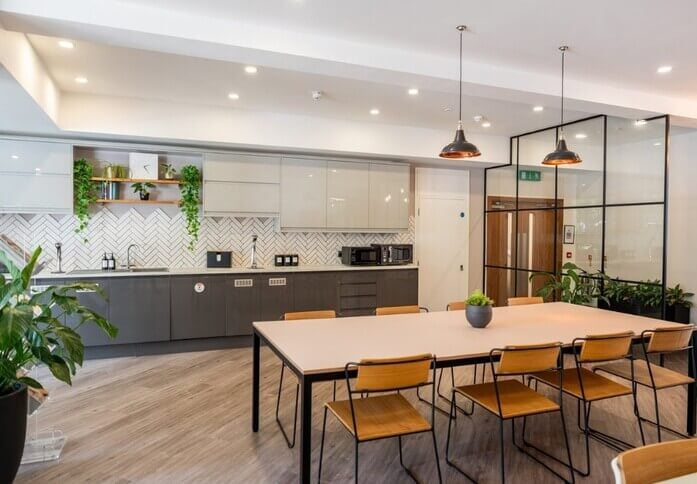 Kitchen at Longbow House, Unity Flexible Office Space in Moorgate, EC2 - London