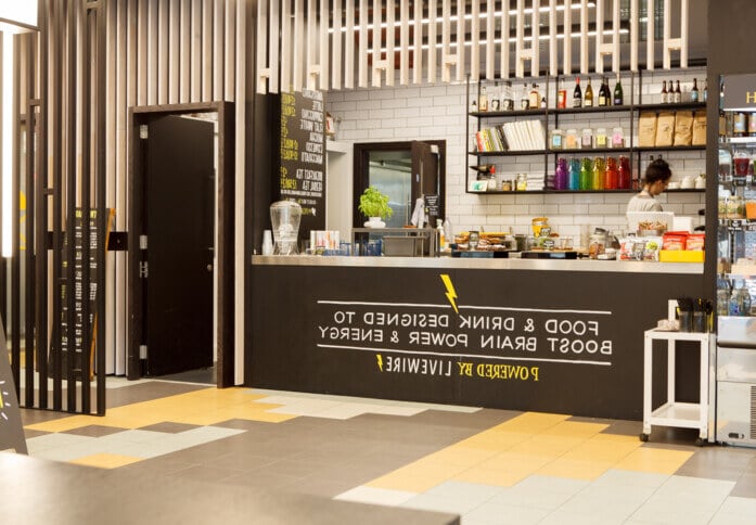 CafÃ© area at Durham Street, Workspace Group Plc, Oval