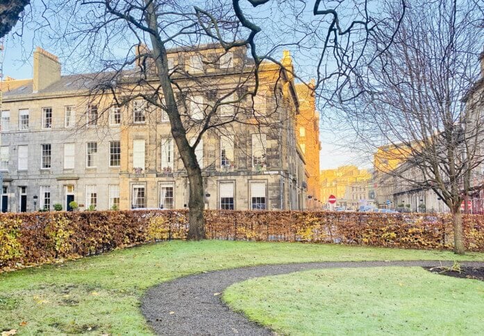 A courtyard in Rutland Square, United Business Centres, Edinburgh, EH1