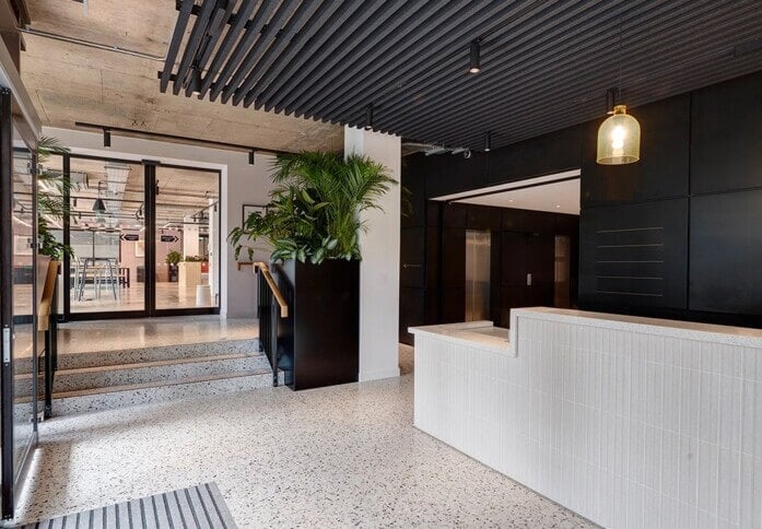 Reception area at Southernhay Gardens, Clockwise River Limited in Exeter