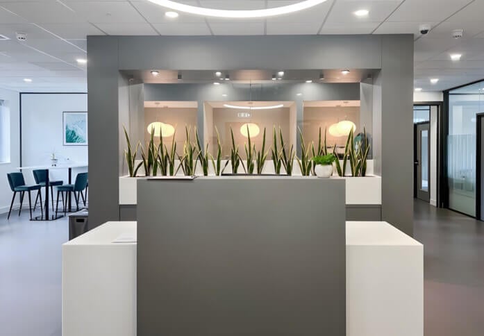 The reception at Nicholls House, Regus in Warwick, CV34 - West Midlands