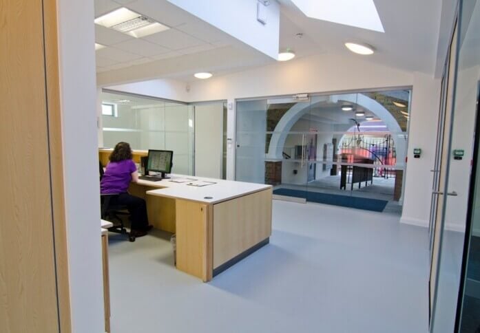 Reception area at Dawes Road, Sobus in Fulham