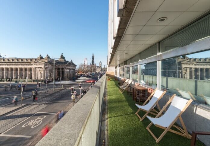 Outdoor area at Princes Street, Regus in Edinburgh