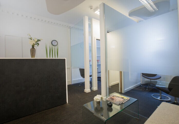 Reception area at Wigmore Street, The Boutique Workplace Company in Marylebone