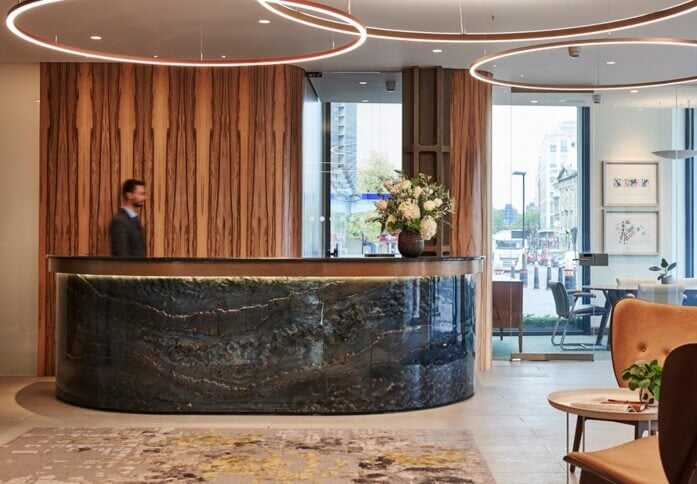 Reception in Queen Victoria Street, Beaumont Business Centres, Blackfriars