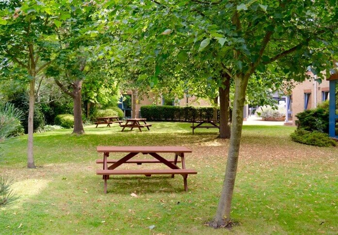 Outdoor space at Castle Park, NewFlex Limited in Cambridge