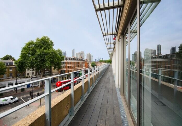 A balcony/terrace at Kennington Lane, Workspace Group Plc (Lambeth)