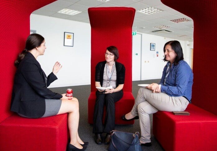 A breakout area in Bracknell Enterprise & Innovation Hub, Oxford Innovation Ltd, Bracknell, RG12 - South East