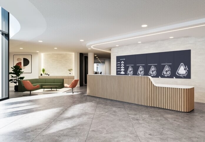 Reception area at Bickenhill Lane, Orega in Birmingham, B1