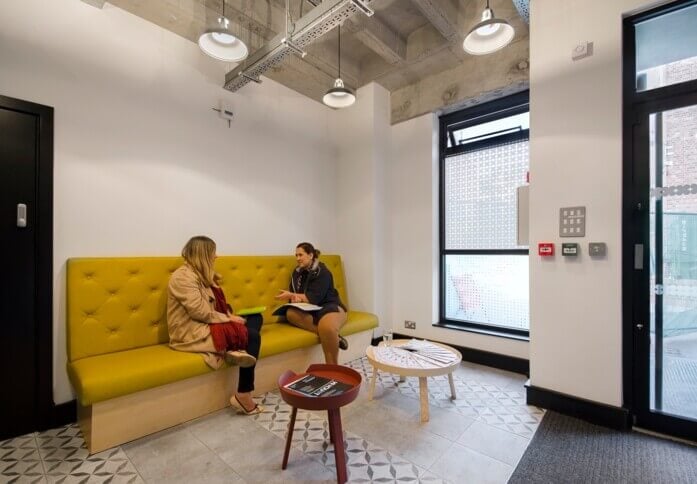 Breakout area at Verulam Street, Workspace Group Plc in Chancery Lane