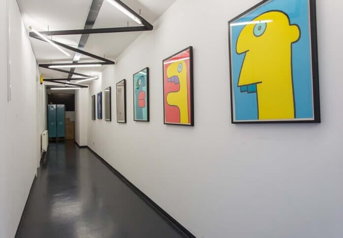 The hallway at Bethnal Green Road, Canvas Offices in Shoreditch