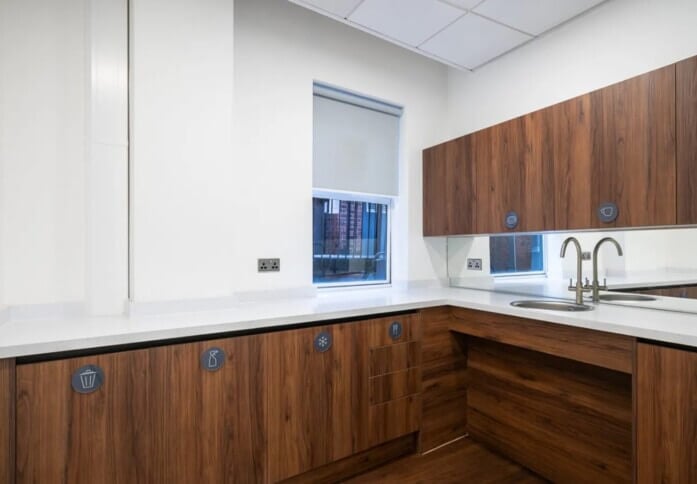 Kitchenette at Bow Chambers, Regus in Manchester, M1 - North West