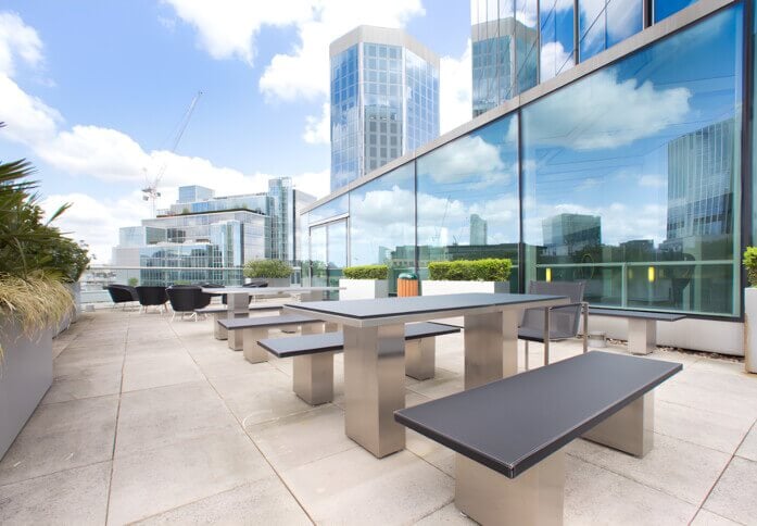 Roof terrace at Old Broad Street, Landmark Space in Bank, EC2 - London