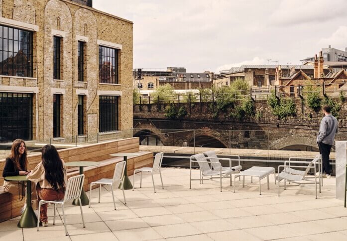 The roof terrace at Dirty Lane, The Office Group Ltd. (FORA) in SE1 - London