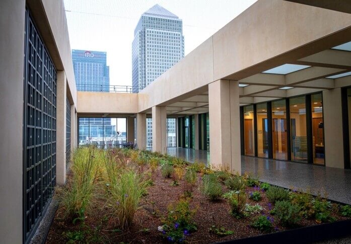 The building at Cabot Square, Regus in Canary Wharf