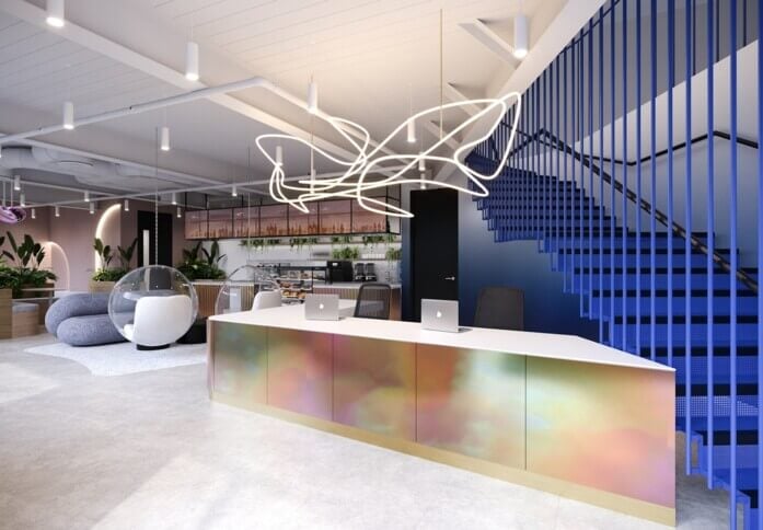 The reception at Bishopsgate, Huckletree in EC1 - London