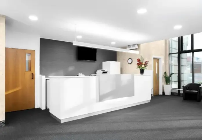 The reception at London Road, Regus in Barking