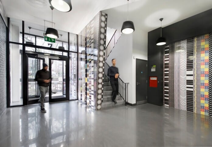 The foyer at Whitechapel Road, London - E1, Workspace Group Plc