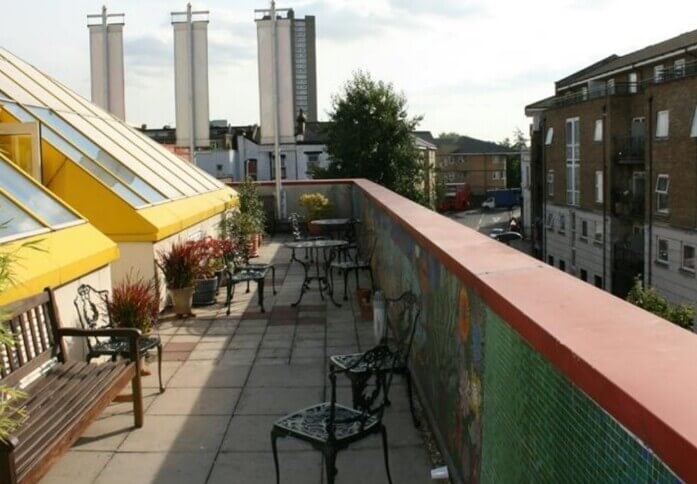 Roof terrace at Woodfield Road, Paddington Arts in Westbourne Park, W11 - London