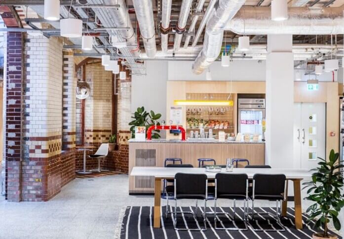 Kitchen at Waterhouse Square, WeWork in Holborn