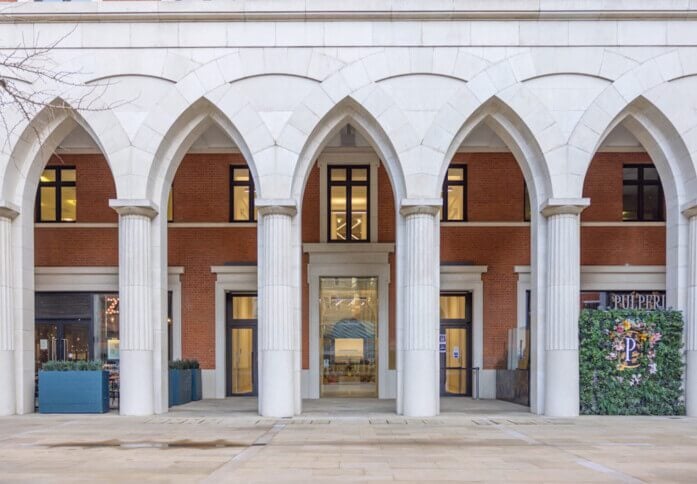 The building at Brindleyplace, Landmark Space in Birmingham, B1