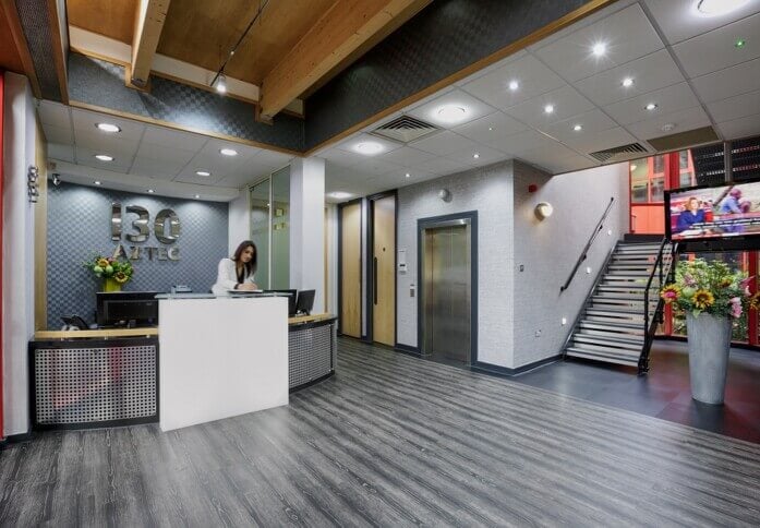 The reception at Aztec West, Rombourne Business Centres in Bristol - BS1