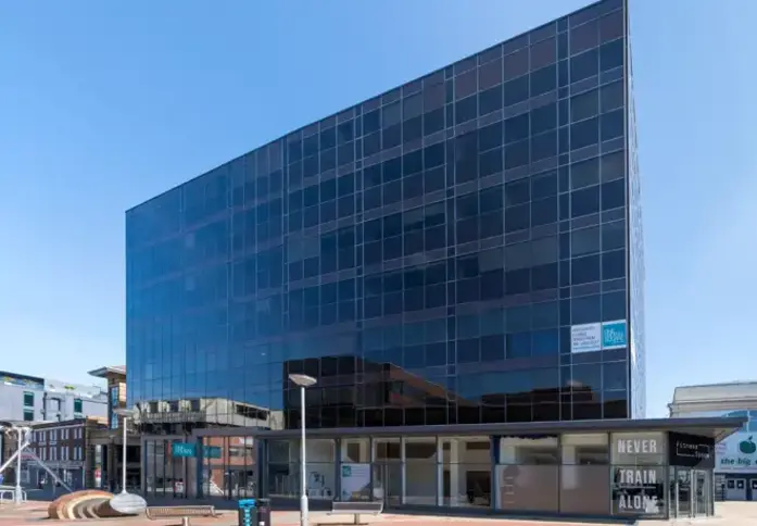 The building at One Crown Square, Workspace Group Plc, Woking, GU21 - South East