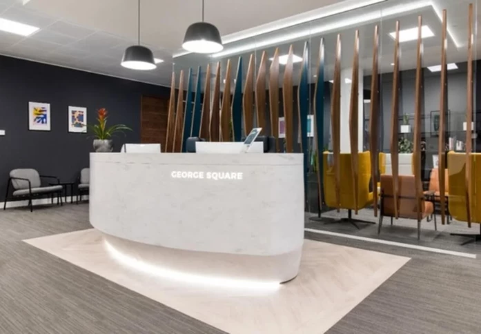 Reception area at 9 George Square, The Boutique Workplace Company in Glasgow, G1 - Scotland