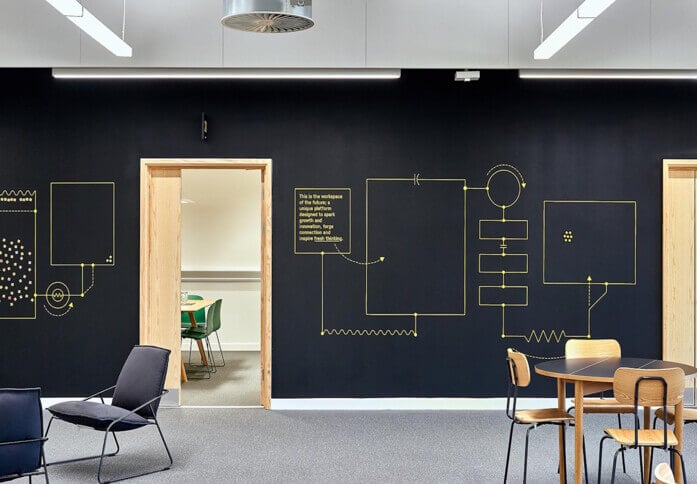 A breakout area in Future Space, Oxford Innovation Ltd, Bristol, BS1 - South West