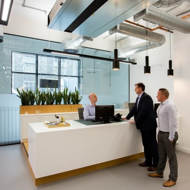 Reception at Epworth House (Spaces), Regus in Old Street