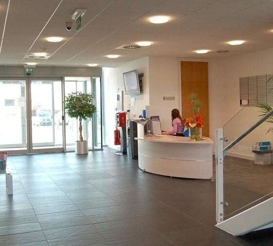 Reception in Brunel Way, Oxford Innovation Ltd, Dartford