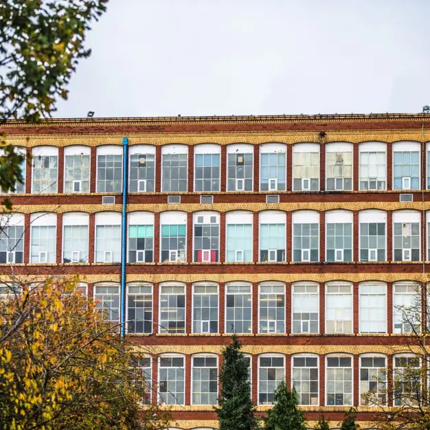 Building outside at Broadstone Mill, Oxford Innovation Ltd, Stockport, SK1