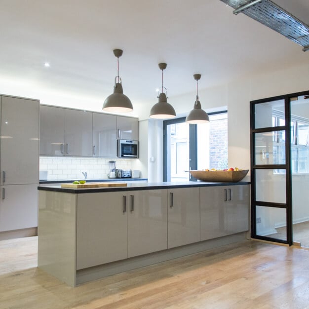 Kitchenette at Goswell Road, Treehouse Project Limited in Clerkenwell, London