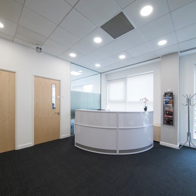 Reception area at Adamson House, Regus in Didsbury