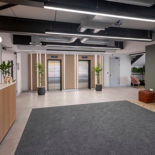 The reception at Verdant, Commercial Estates Group Ltd in Edinburgh