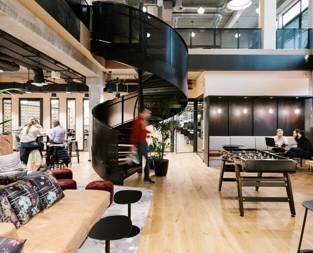 The breakout area - Mark Square, WeWork (Shoreditch)