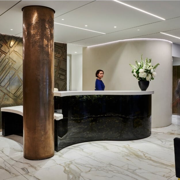 Reception in Berkeley Street, Beaumont Business Centres, Mayfair