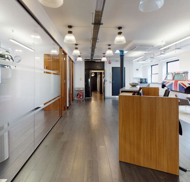 Reception area at Clerkenwell Road, MIYO Ltd in Farringdon