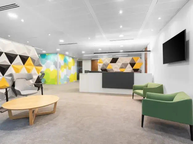 The reception at More London Riverside, Regus