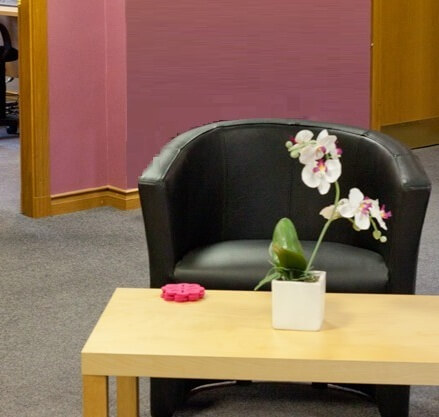 A breakout area in Central Arcade, Titan Business Centre, Cleckheaton