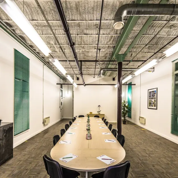 The meeting room at Broadstone Mill, Oxford Innovation Ltd in Stockport, SK1