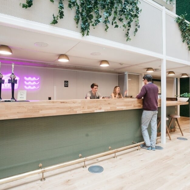 Reception area at Holborn, WeWork in Chancery Lane